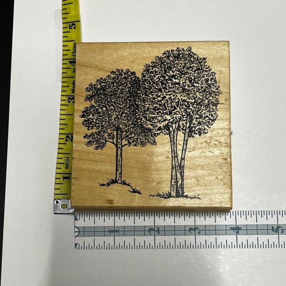 Great Impressions Tree Stamp Wood Stamp Rubber K69 - Picture 4 of 4